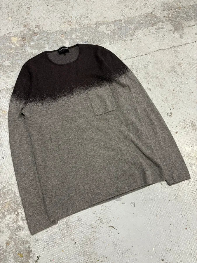 2000s Emporio Armani Gradient Black Grey Sweater LNlqWNK 3