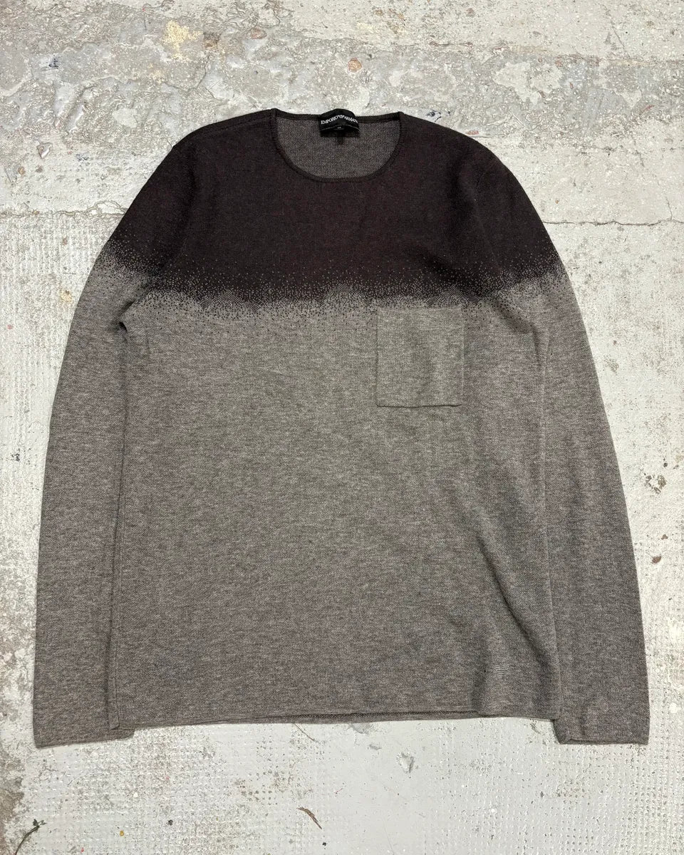 2000s Emporio Armani Gradient Black Grey Sweater LNlqWNK 0