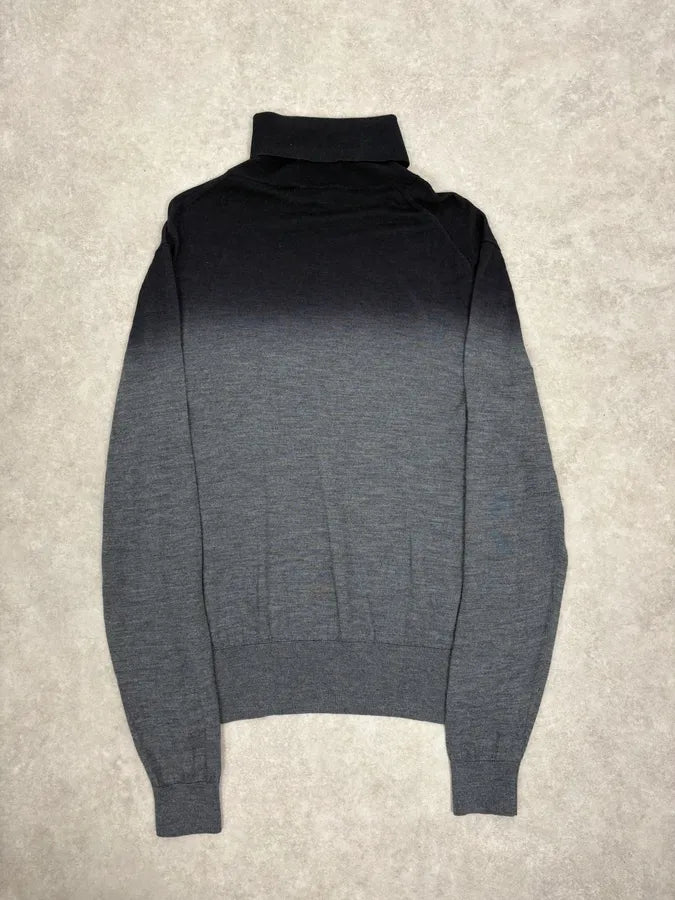 2000s Emporio Armani Gradient Black Grey Turtleneck NFfXBqE 5