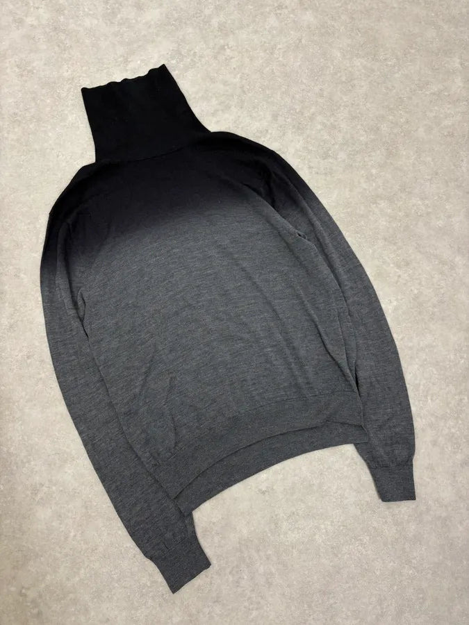 2000s Emporio Armani Gradient Black Grey Turtleneck NFfXBqE 3