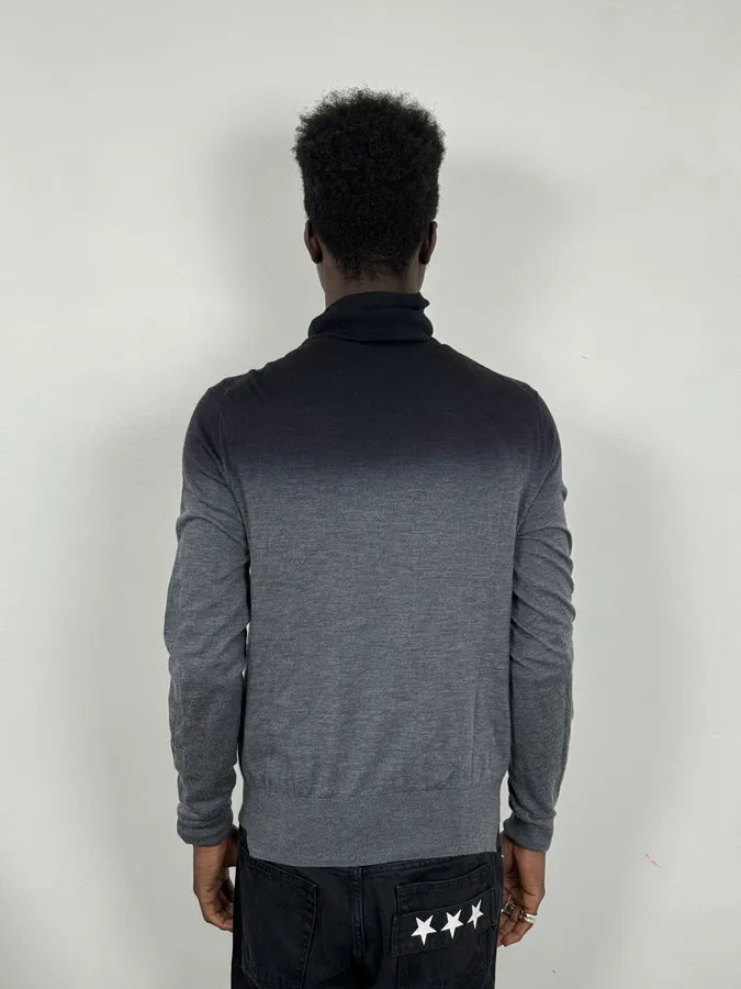 2000s Emporio Armani Gradient Black Grey Turtleneck NFfXBqE 2