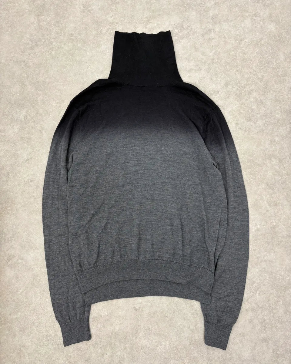 2000s Emporio Armani Gradient Black Grey Turtleneck NFfXBqE 0