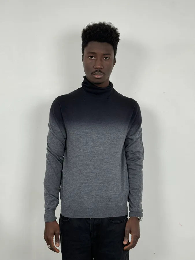 2000s Emporio Armani Gradient Black Grey Turtleneck NFfXBqE 1