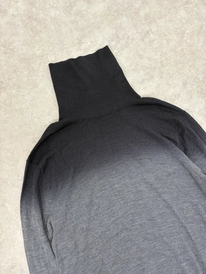 2000s Emporio Armani Gradient Black Grey Turtleneck NFfXBqE 4
