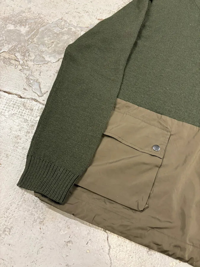 2000s Emporio Armani Green & Brown Cargo Sweater eXQkjyW 6