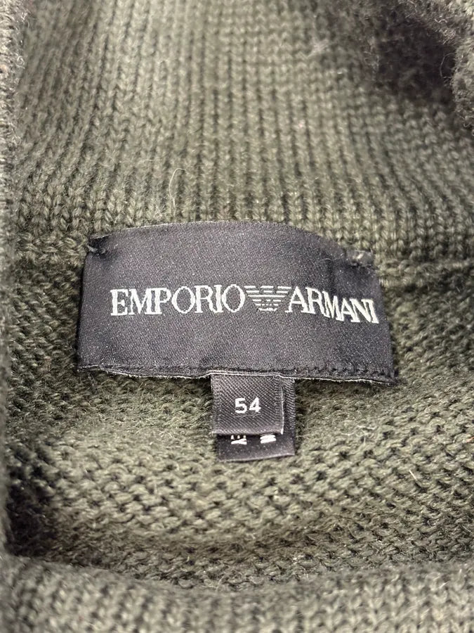 2000s Emporio Armani Green & Brown Cargo Sweater eXQkjyW 7