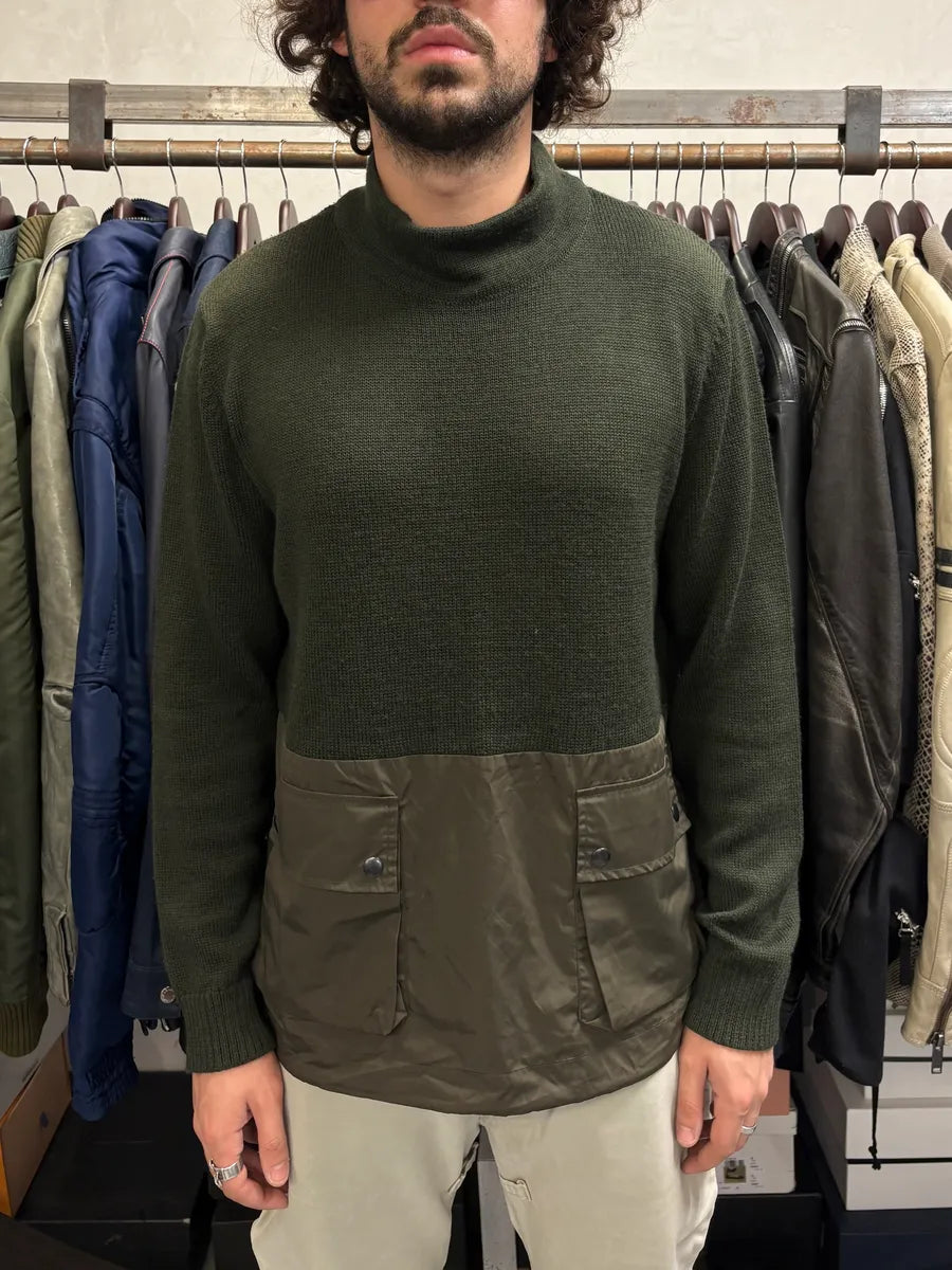 2000s Emporio Armani Green & Brown Cargo Sweater eXQkjyW 1