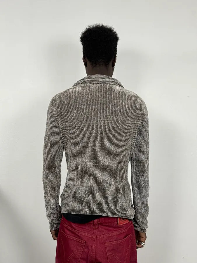 2000s Emporio Armani Grey Cardigan Sweater FKToNfY 2