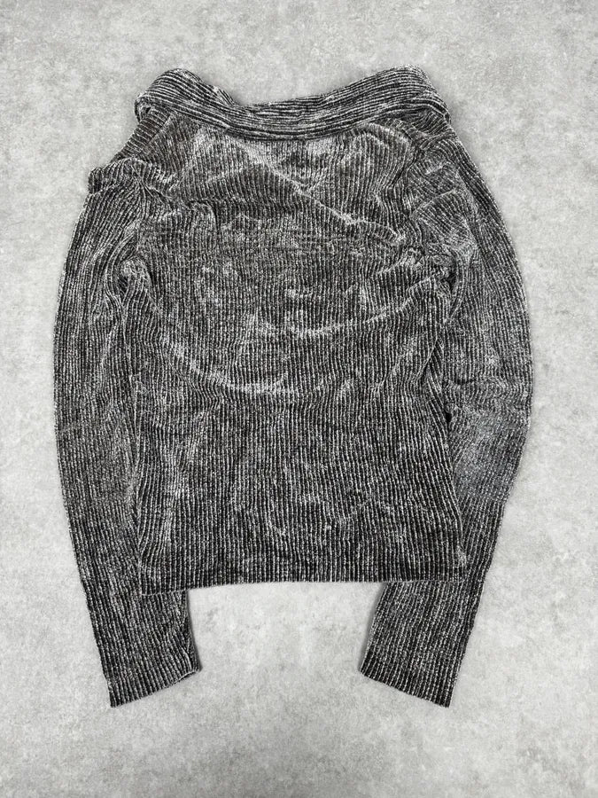 2000s Emporio Armani Grey Cardigan Sweater FKToNfY 3