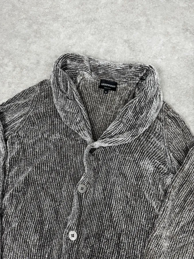 2000s Emporio Armani Grey Cardigan Sweater FKToNfY 4