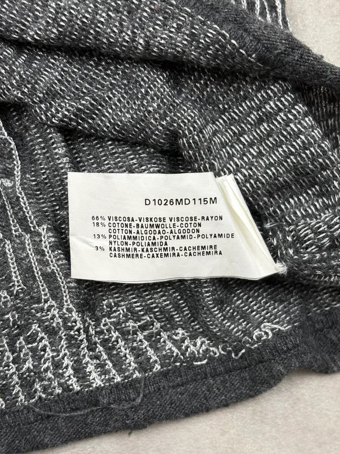 2000s Emporio Armani Grey Geometric Lines Wool Sweater TqanPTn 8