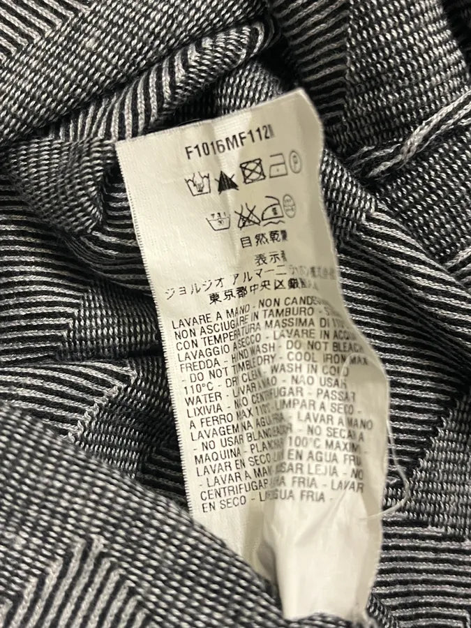 2000s Emporio Armani Grey Geometrical Henley Longsleeves tIltJna 8