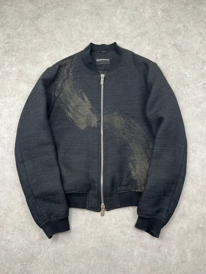 AW2015 Emporio Armani Black Wool Aura Jacket wlIEFnL 0