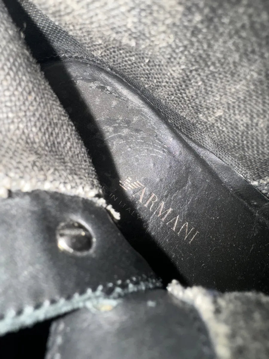 2000s Emporio Armani Grey Textured Boots (43eu/us9.5) 5