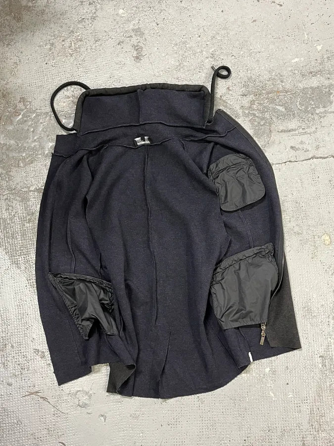 2000s Emporio Armani Grey Wool Hodded Vest Jacket YayQvGH 7