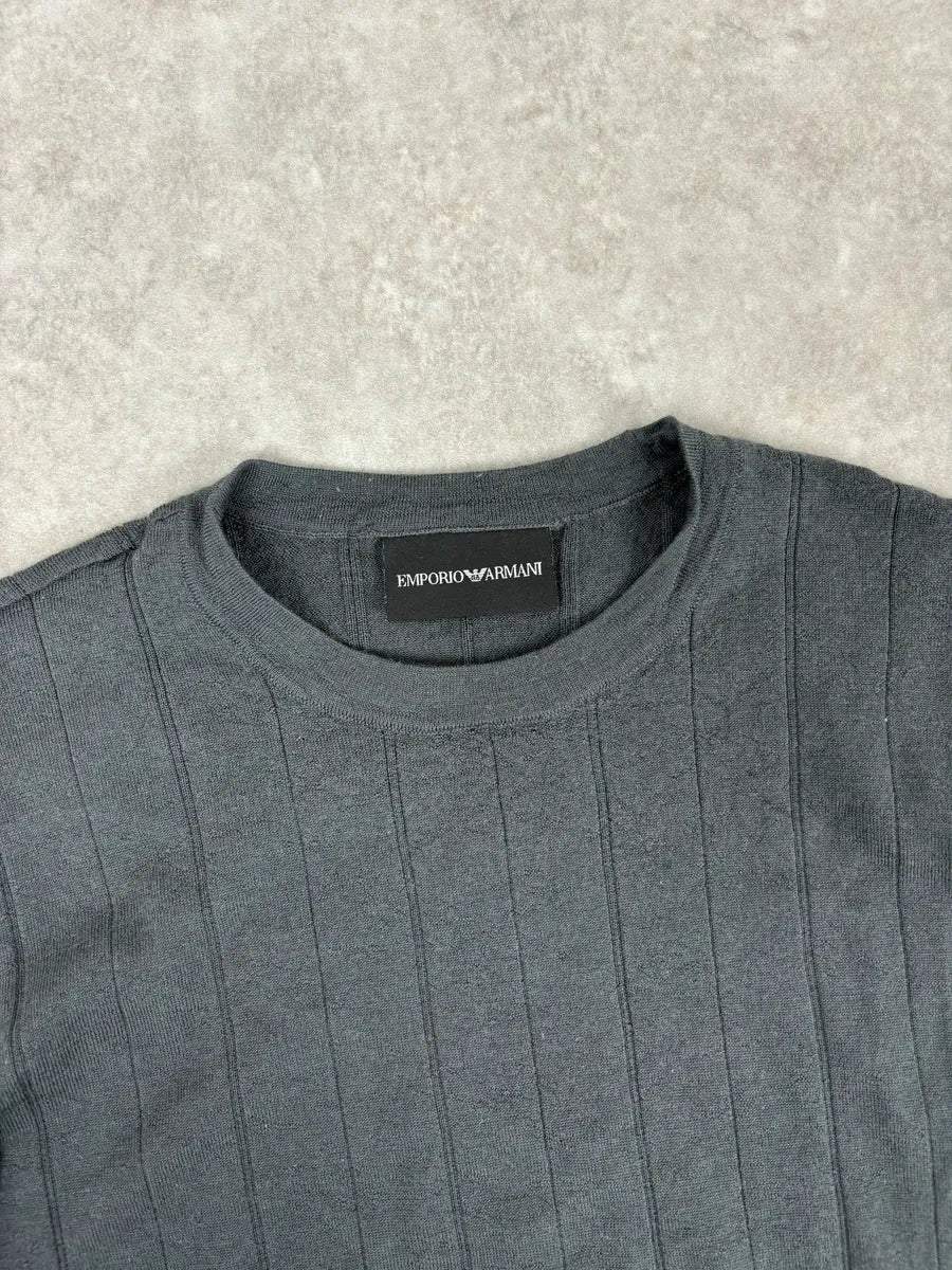 AW2018 Emporio Armani Grey Mnimalist Sweater HxLlAqn 3