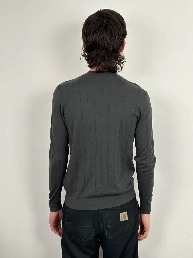 AW2018 Emporio Armani Grey Mnimalist Sweater HxLlAqn 2