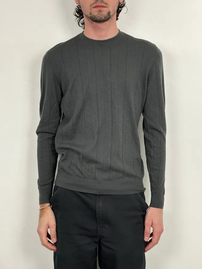 AW2018 Emporio Armani Grey Mnimalist Sweater HxLlAqn 1