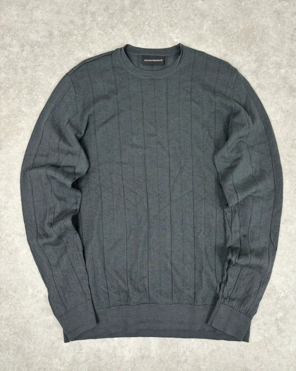 AW2018 Emporio Armani Grey Mnimalist Sweater HxLlAqn 0