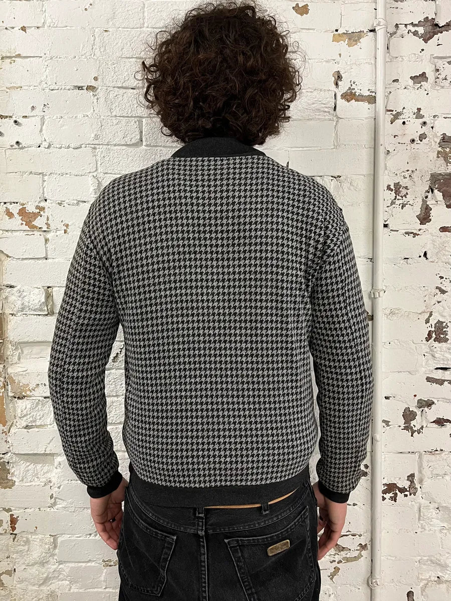 2000s Emporio Armani Houndstooth Black & White Wool Jacket HymRZMA 2
