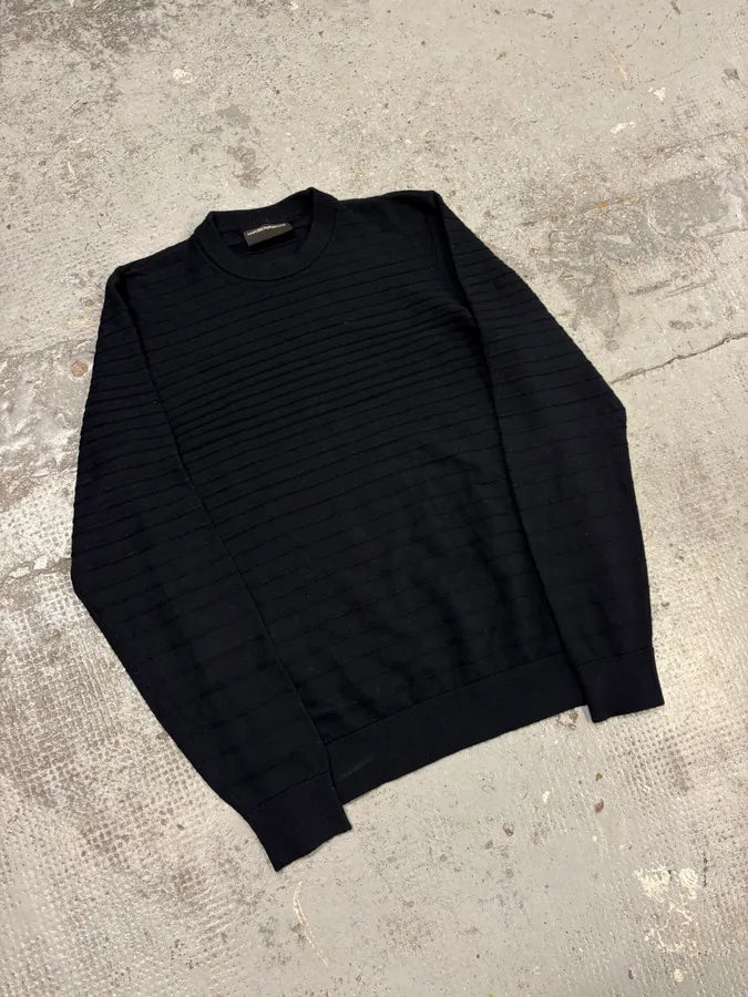 2000s Emporio Armani Line Gradient Navy Sweater pksPqfS 3