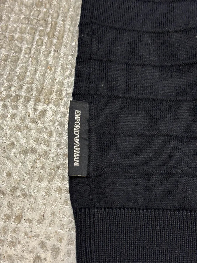 2000s Emporio Armani Line Gradient Navy Sweater pksPqfS 7