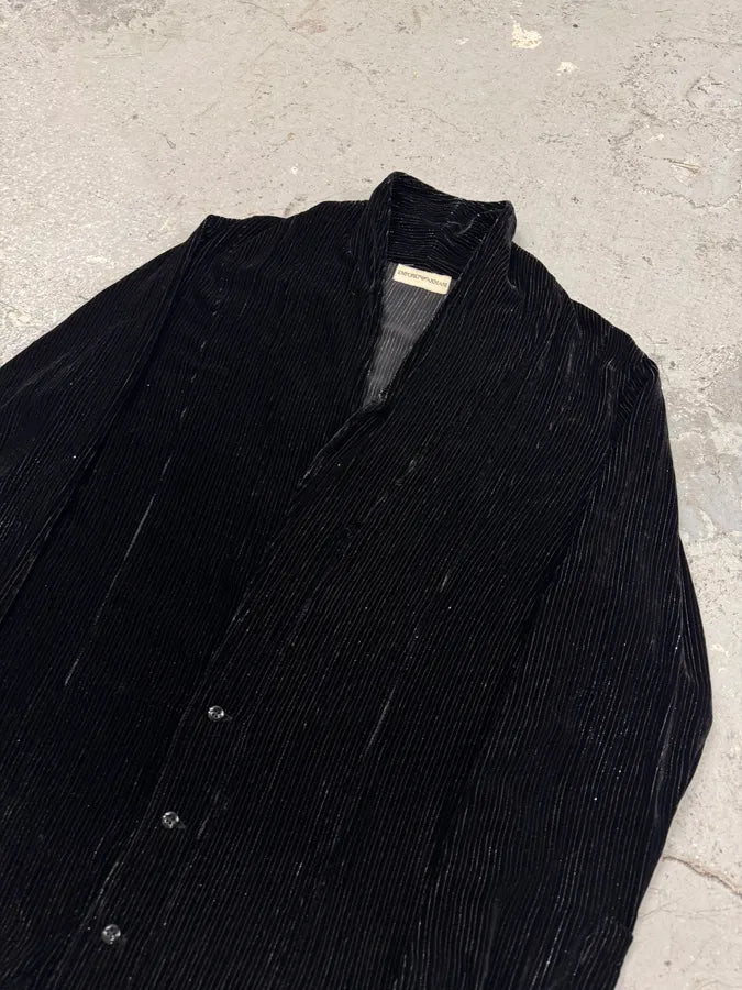 2000s Emporio Armani Mafia Black Stripes Jacket (M) 1