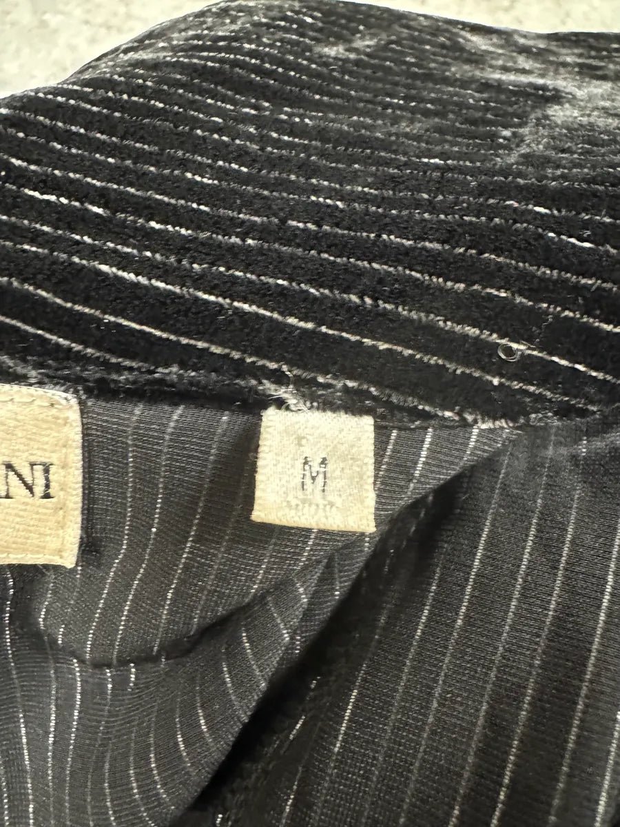 2000s Emporio Armani Mafia Black Stripes Jacket (M) 8