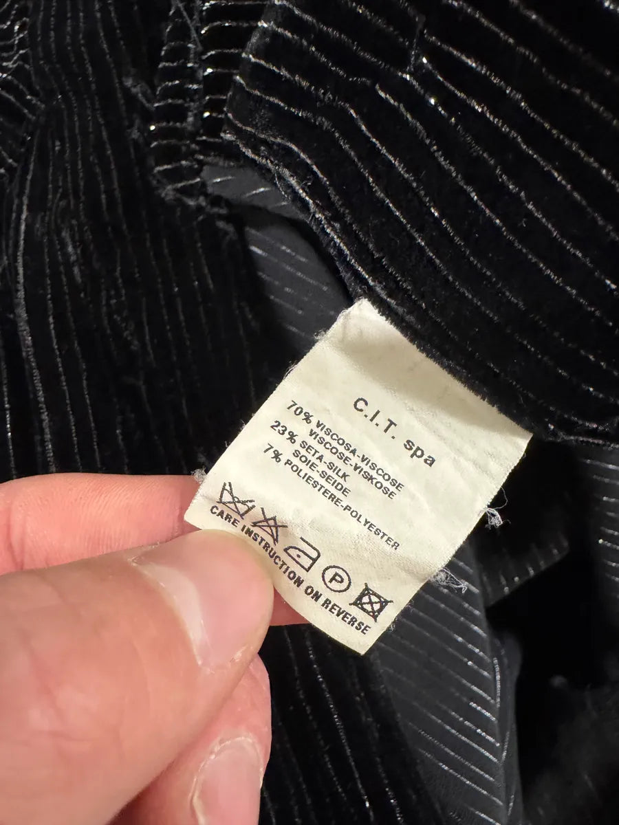 2000s Emporio Armani Mafia Black Stripes Jacket (M) 9