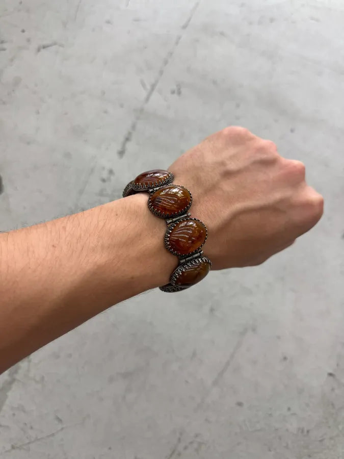 2000s Emporio Armani Metal & Stones Bracelet ETIyuSN 0