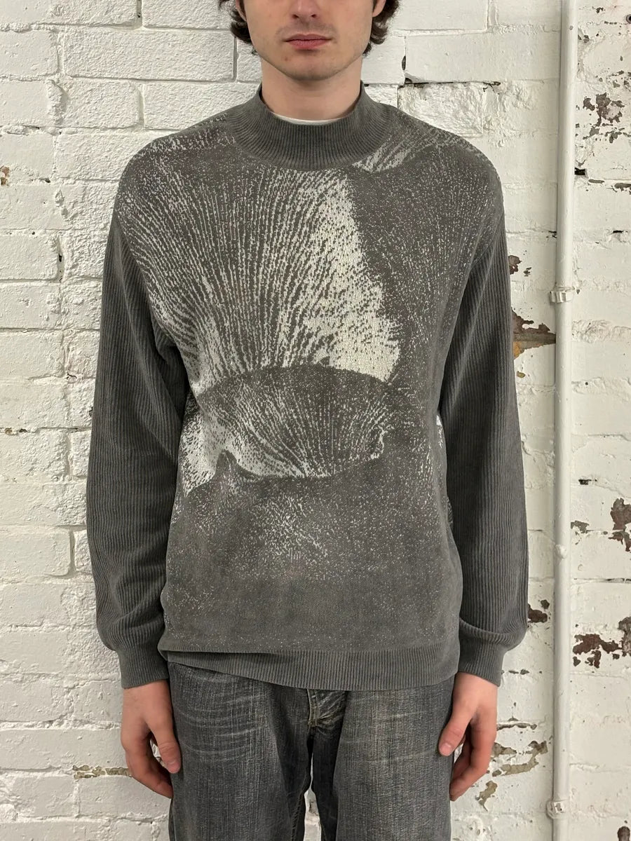 SS2020 Emporio Armani Modern Contrast Grey Sweater zXguKyE 1