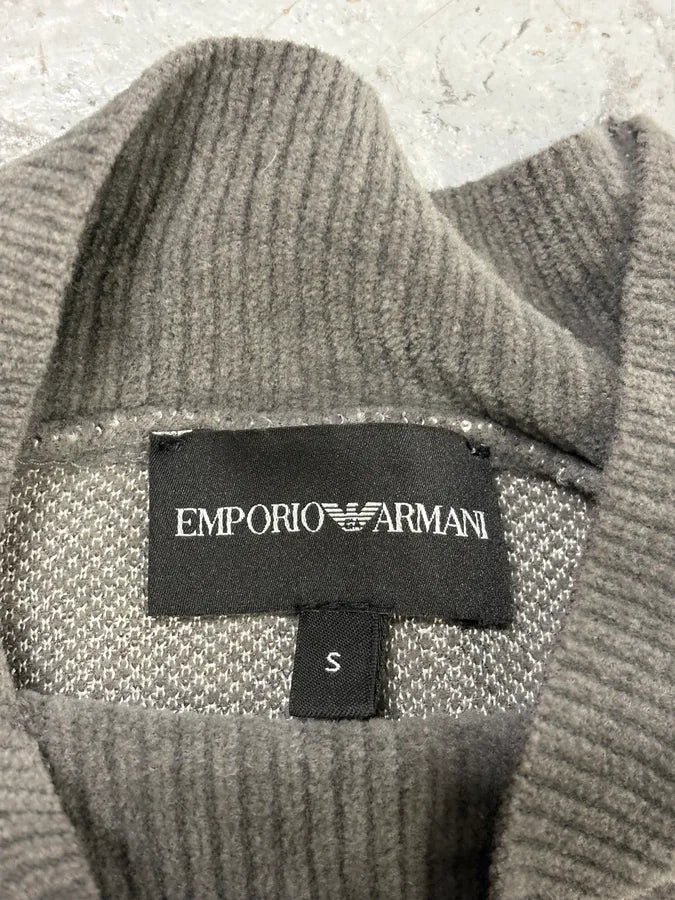 SS2020 Emporio Armani Modern Contrast Grey Sweater zXguKyE 6