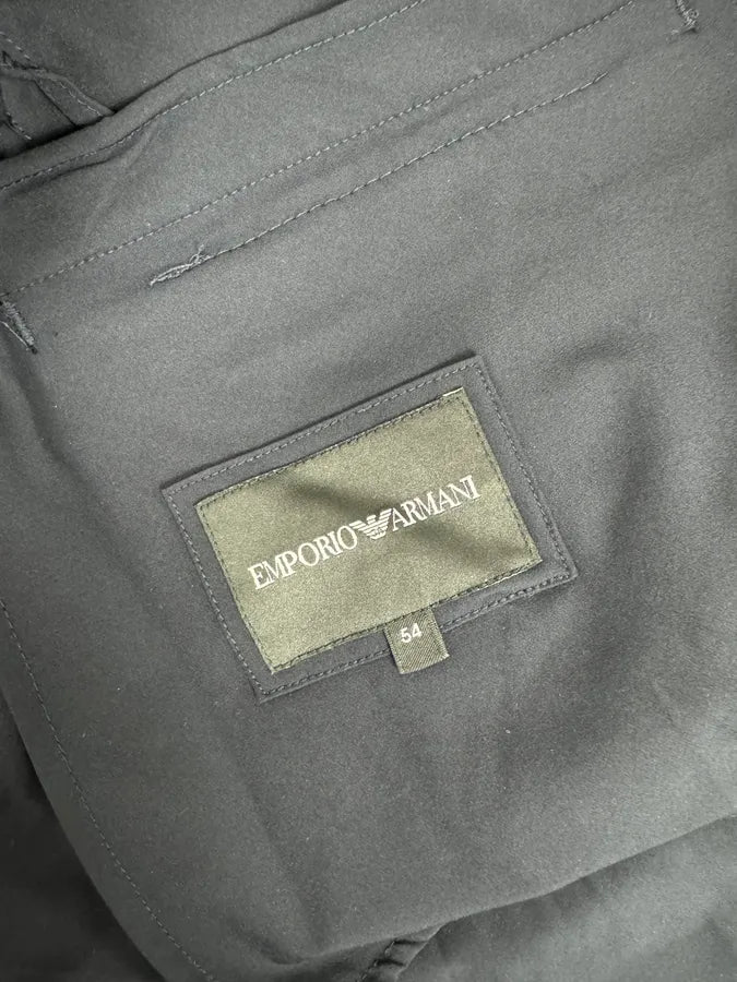 2010s Emporio Armani Multi Zip Windbreaker Navy Layered Hooded Jacket bkVIilM 9