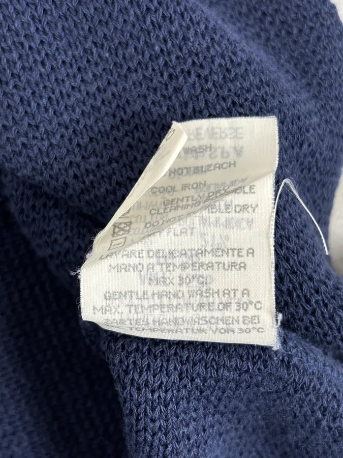 2000s Emporio Armani Navy & Beige Contemporary Sweater OnfVoKl 8