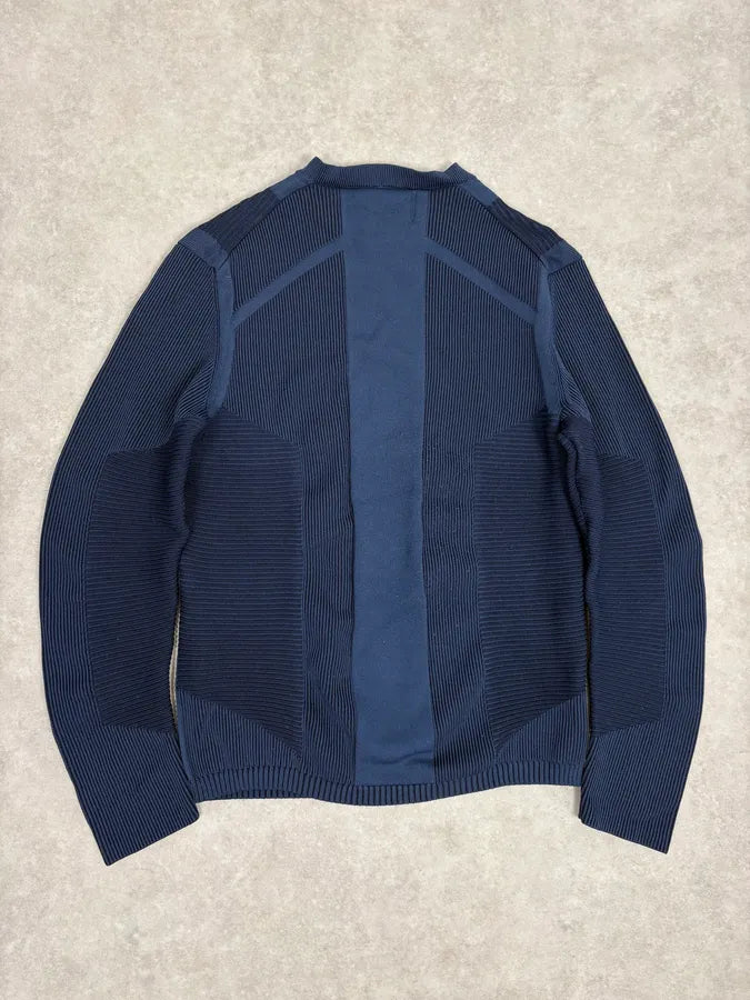 AW2020 Emporio Armani Navy Modern Wave Wool Sweater ljDEShP 5