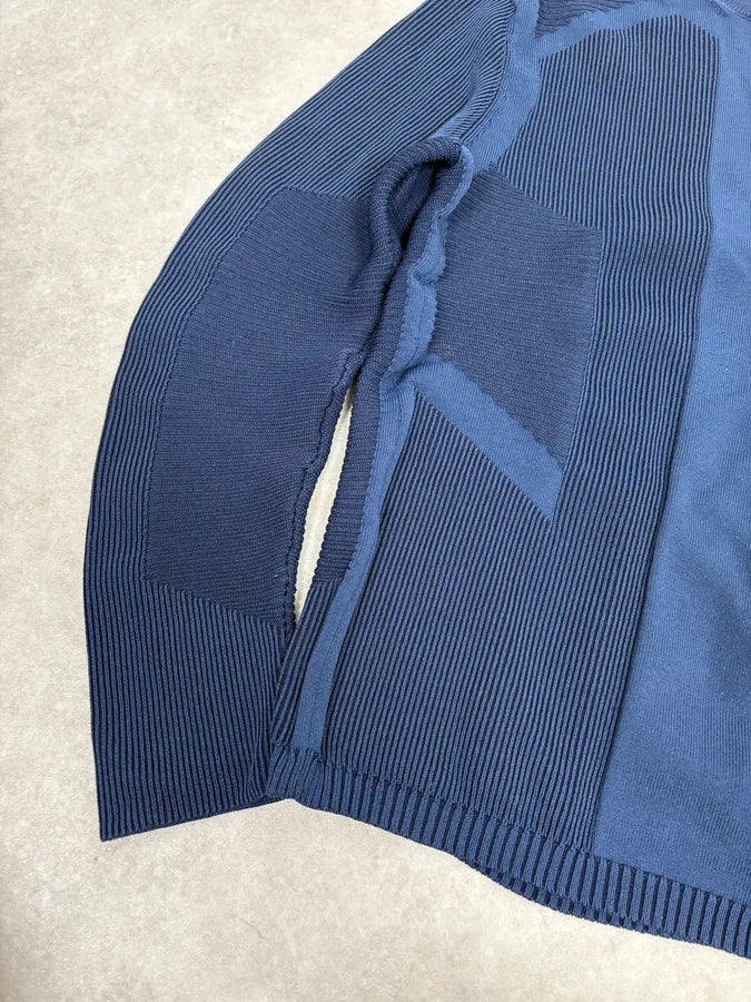 AW2020 Emporio Armani Navy Modern Wave Wool Sweater ljDEShP 6