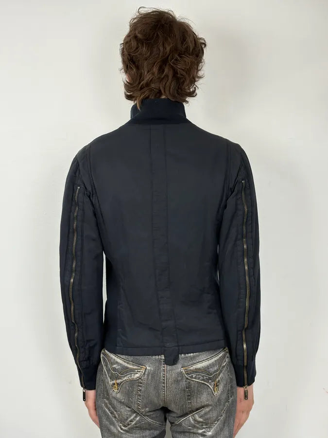 2000s Emporio Armani Navy Multi Zips Racing Jacket nvChvyV 2