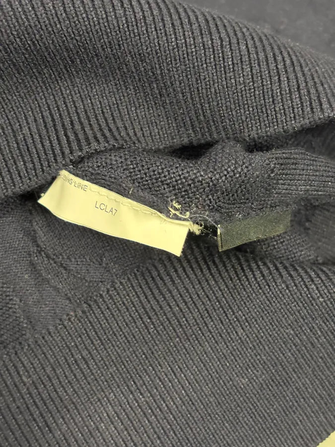 AW2019 Emporio Armani Navy Camo Textured Sweater sYibXeX 10