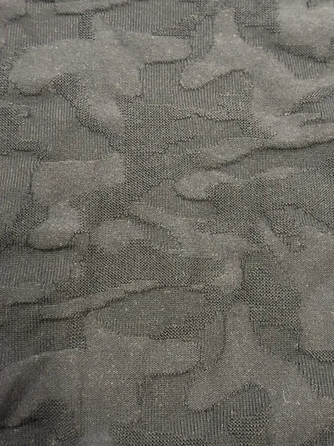 AW2019 Emporio Armani Navy Camo Textured Sweater sYibXeX 7