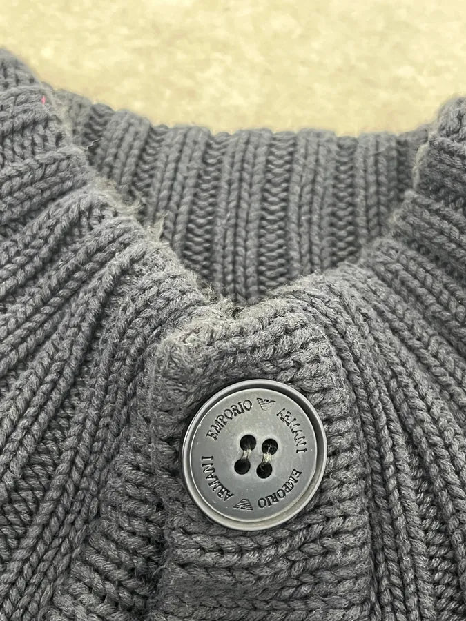 2000s Emporio Armani Navy Wool Cardigan Sweater ELDnFIH 8