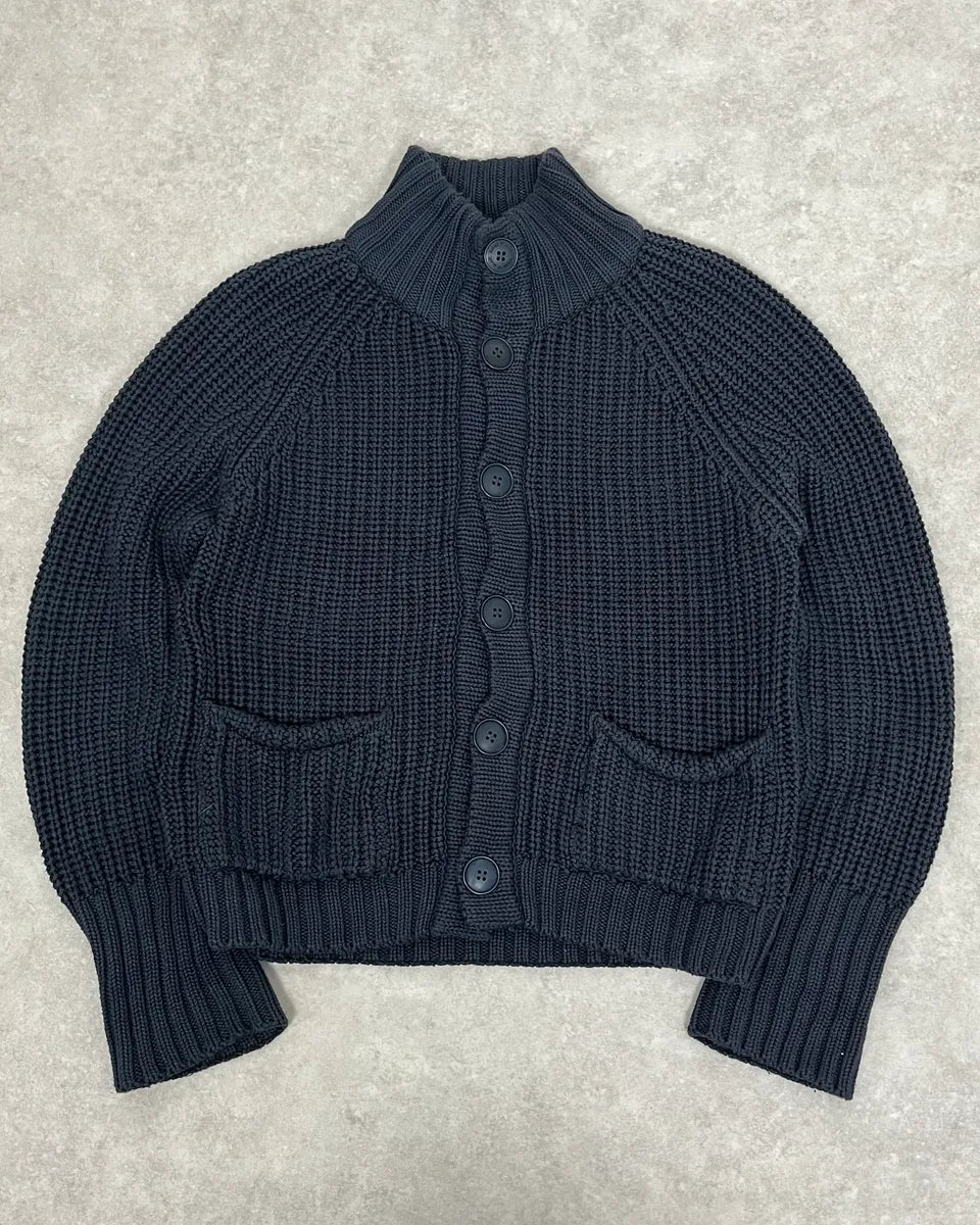 2000s Emporio Armani Navy Wool Cardigan Sweater ELDnFIH 0