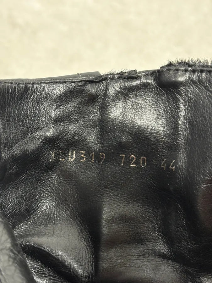 2000s Emporio Armani Pony Hair Black Leather Boots mYTjxeS 8