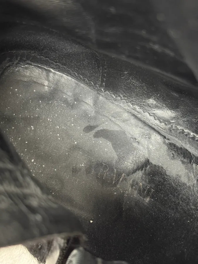 2000s Emporio Armani Pony Hair Black Leather Boots mYTjxeS 9