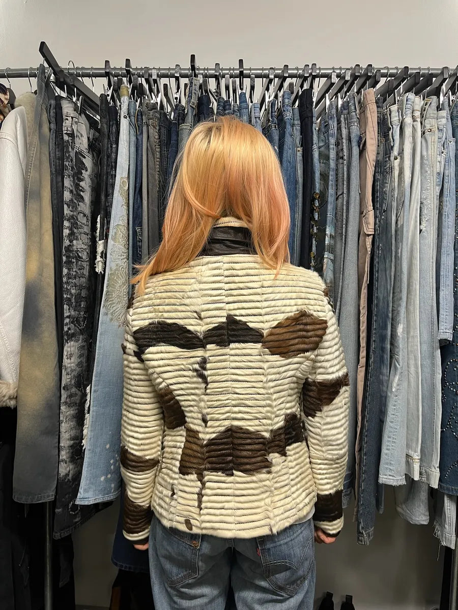 2000s Emporio Armani Pony Hair Cow Leather Jacket HZTgeDV 3