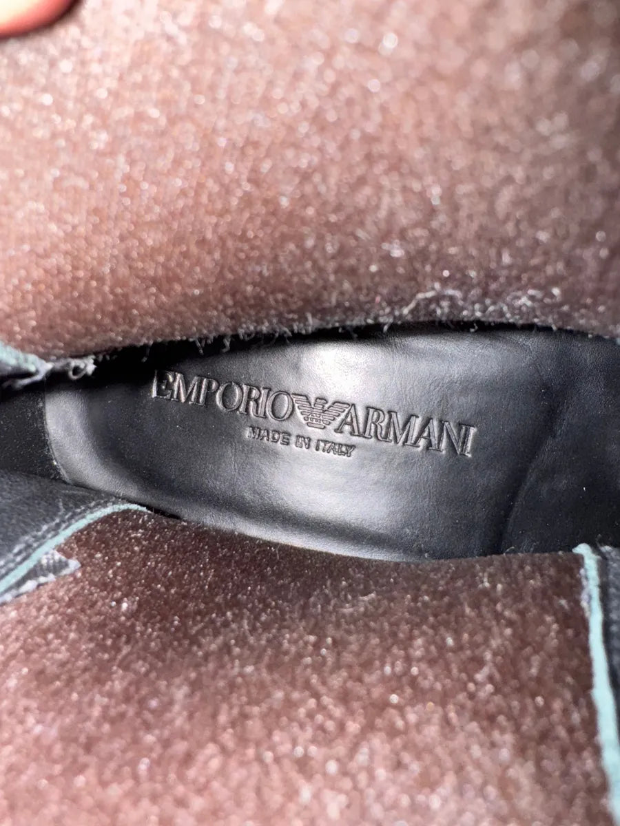 2000s Emporio Armani Pony Hair Laced Hiking Ankle Boots (44eu/us10) 6