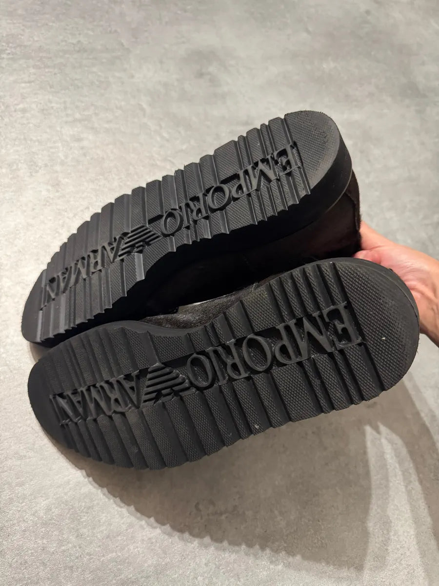 2000s Emporio Armani Pony Hair Laced Hiking Ankle Boots (44eu/us10) 7