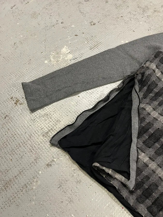 2000s Emporio Armani Rectangle Grey Wool Sweater KohNteZ 4