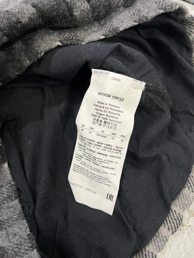 2000s Emporio Armani Rectangle Grey Wool Sweater KohNteZ 8