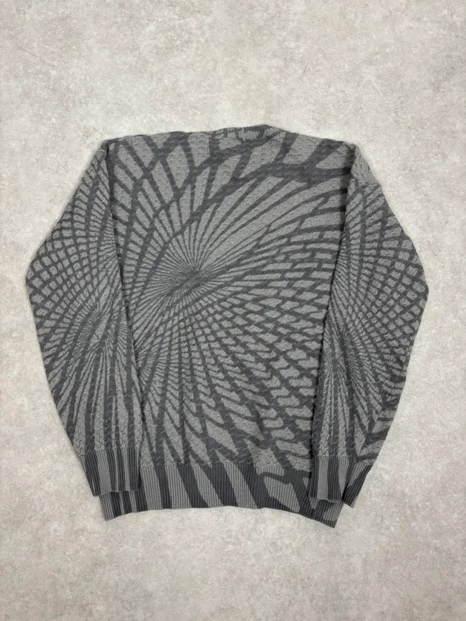 AW2013 Giorgio Armani Spiral Grey Wool Sweater ZEfuNiW 6