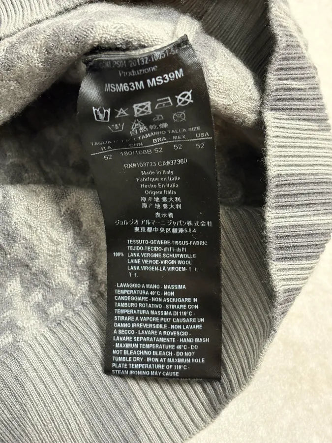 AW2013 Giorgio Armani Spiral Grey Wool Sweater ZEfuNiW 9